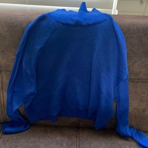 Royal blue turtle neck